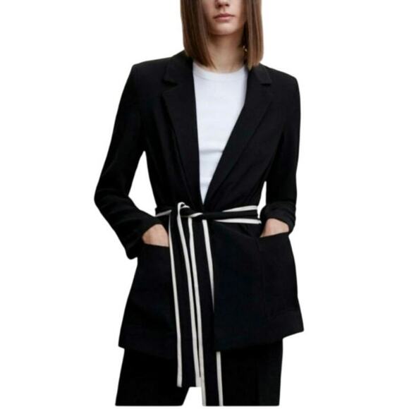 Jason Wu Belted Blazer Black Womens Size Small - Picture 1 of 7
